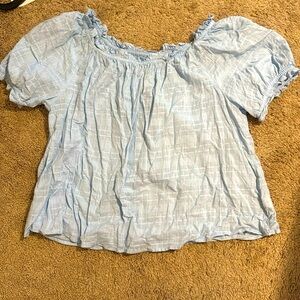 GAP - baby blue flowy shirt